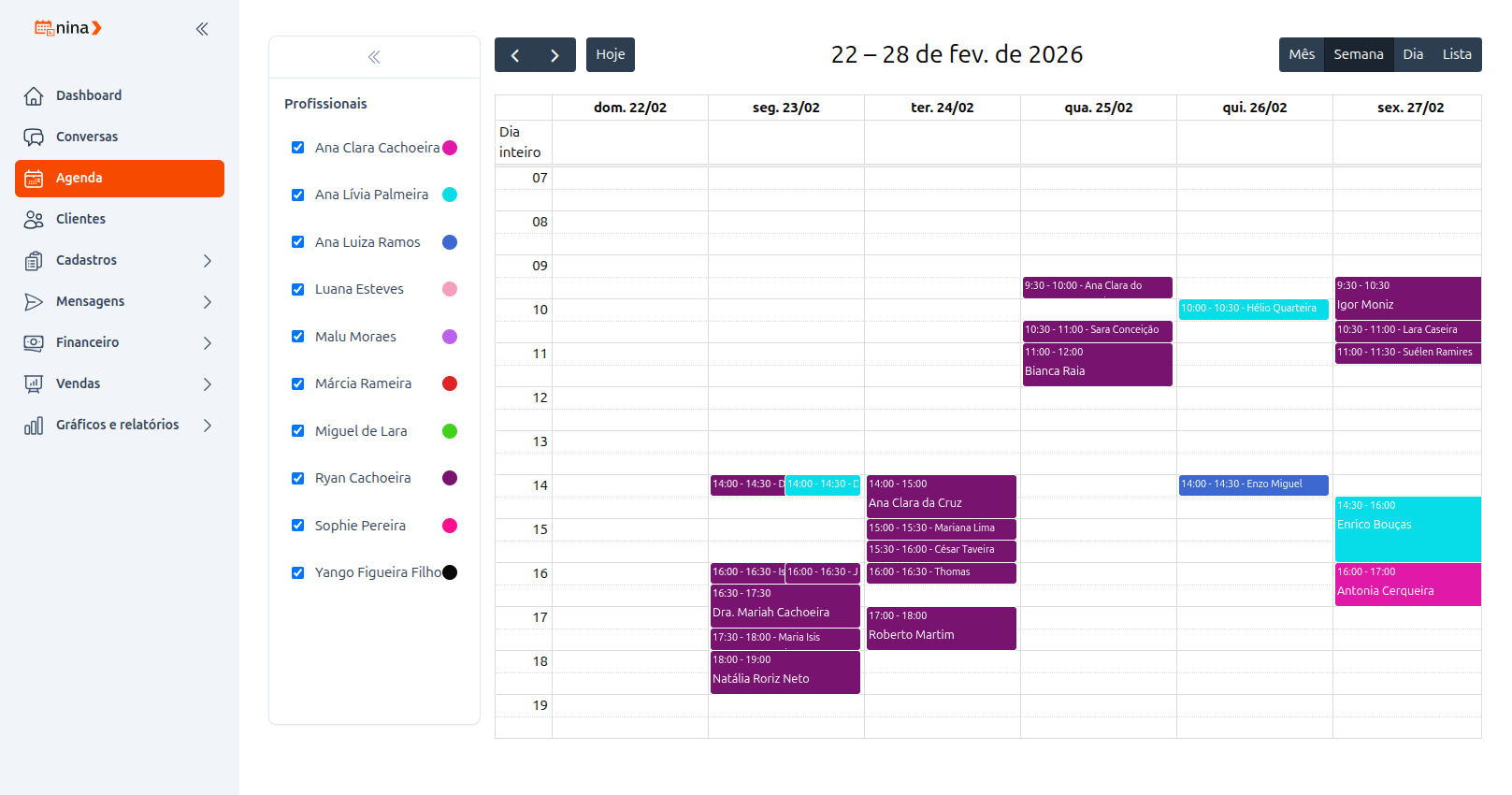 Agenda inteligente Nina